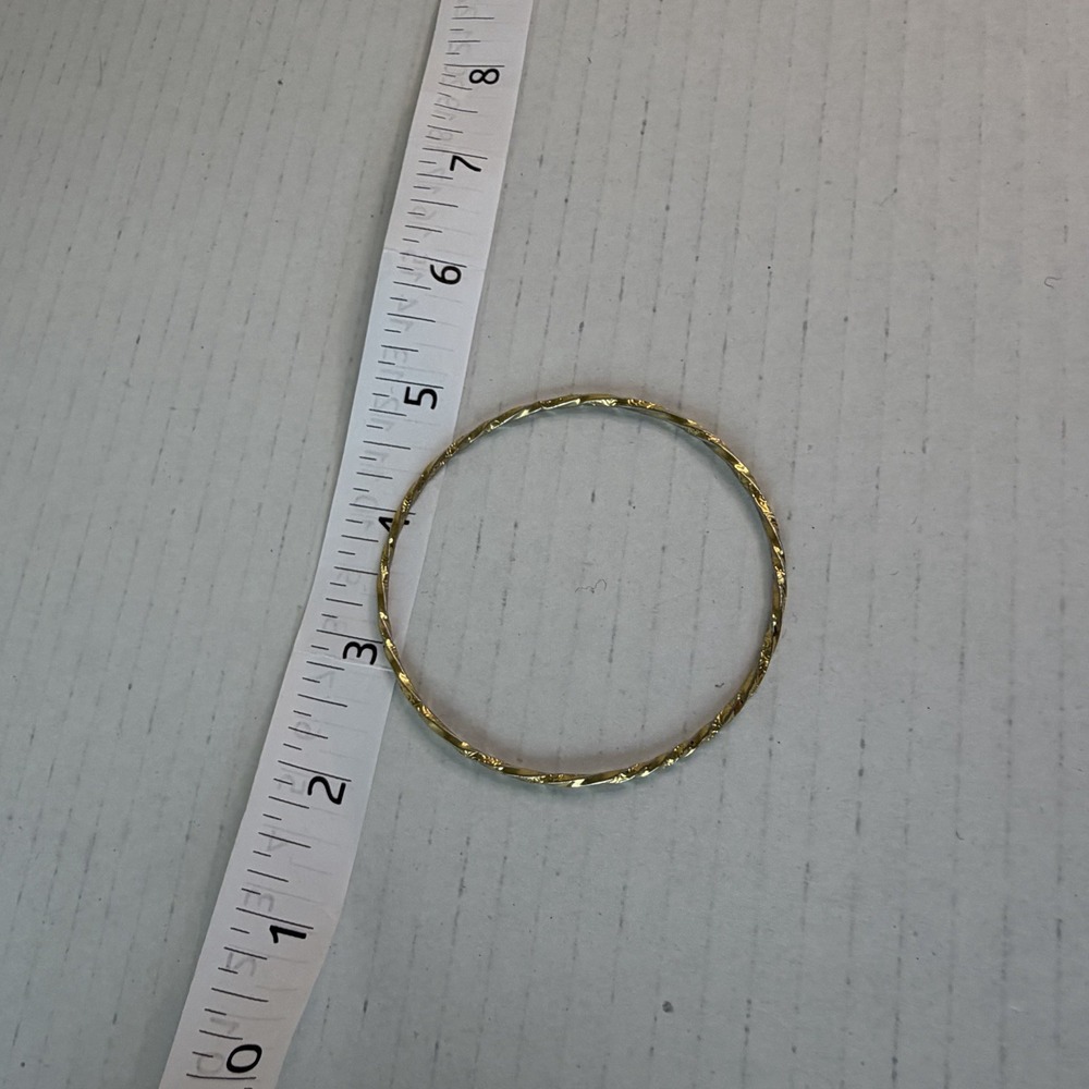 Vintage‎ Bangle Bracelet Gold Tone No Markings